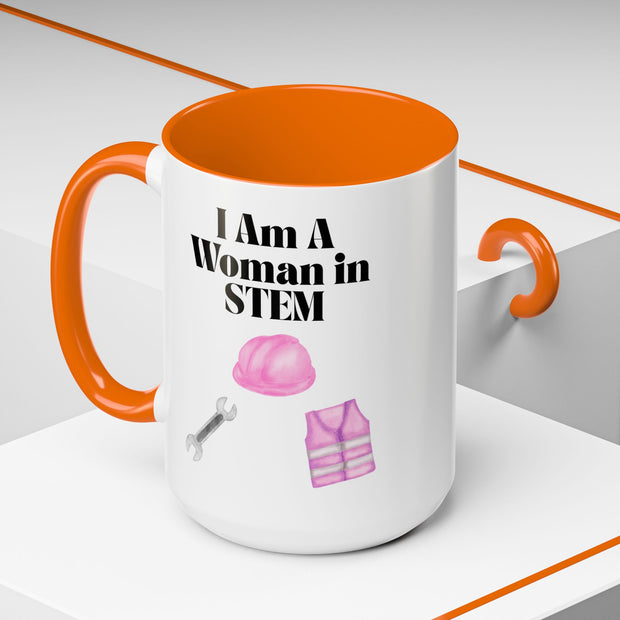 'I Am A Woman In STEM' Engineer Accent Coffee Mug