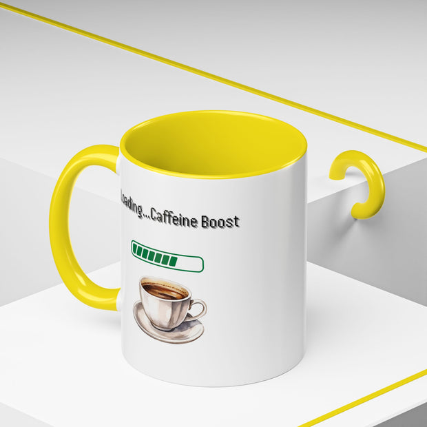 'Loading...Caffeine Boost' Accent Coffee Mug