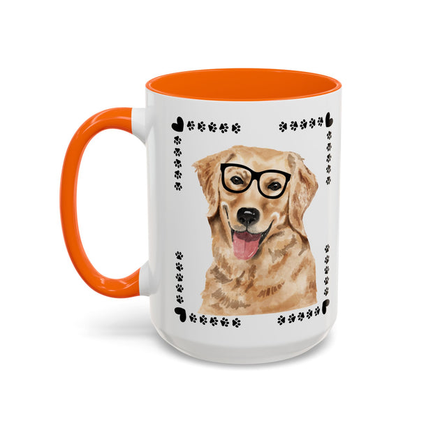Geeky Good Golden Retriever Accent Coffee Mug