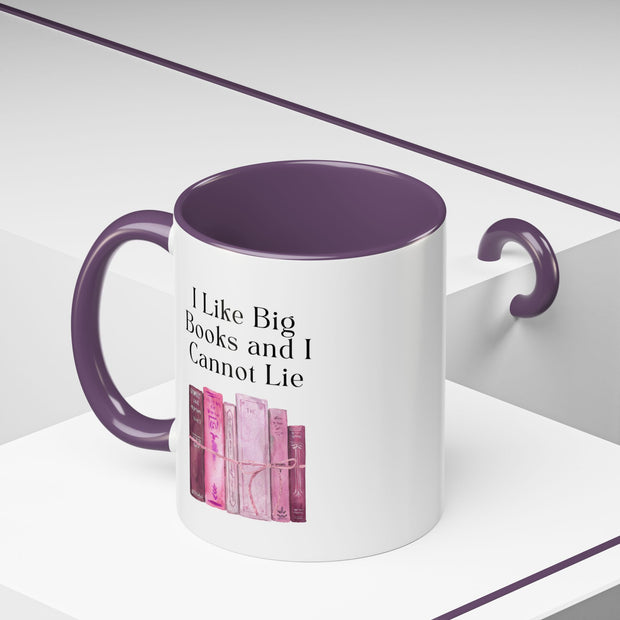 'I Like Big Books and I Cannot Lie' Accent Coffee Mug
