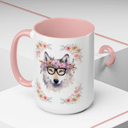 Geeky Goddess Wolf Accent Coffee Mug