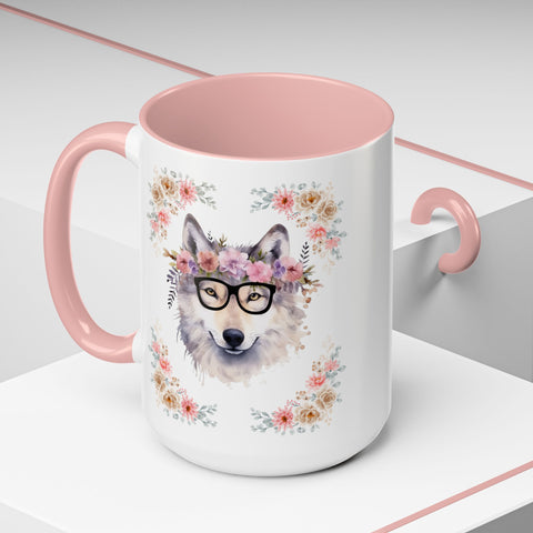 Geeky Goddess Wolf Accent Coffee Mug