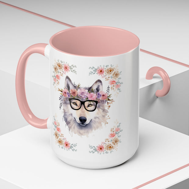 Geeky Goddess Wolf Accent Coffee Mug