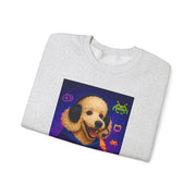 Gamer Dog Sweatshirt, Unisex Crewneck, Cute Gaming Apparel, Gift for Pet Lovers, Funny Sweatshirt, Cozy Gaming Clothing