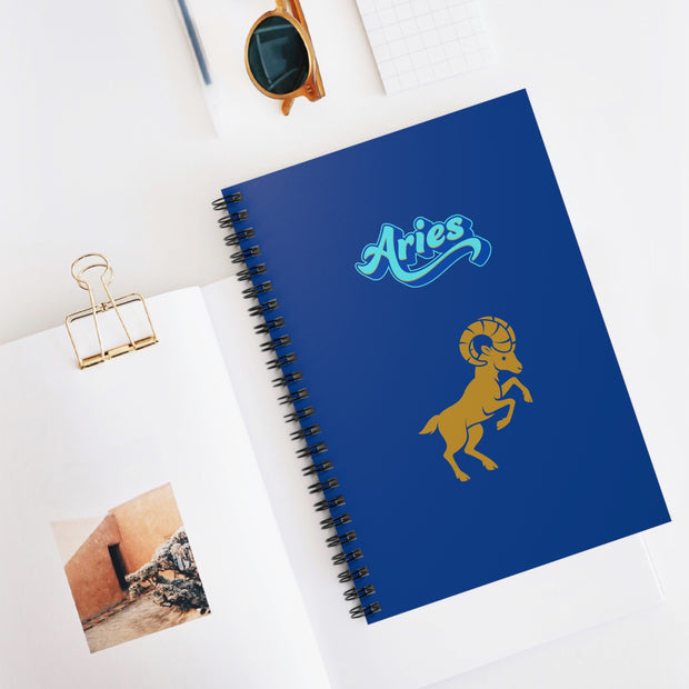 'Aries' Zodiac Spiral Notebook