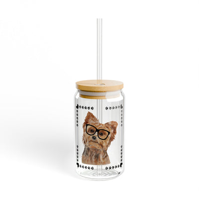 Geeky Good Yorkie Sipper Glass