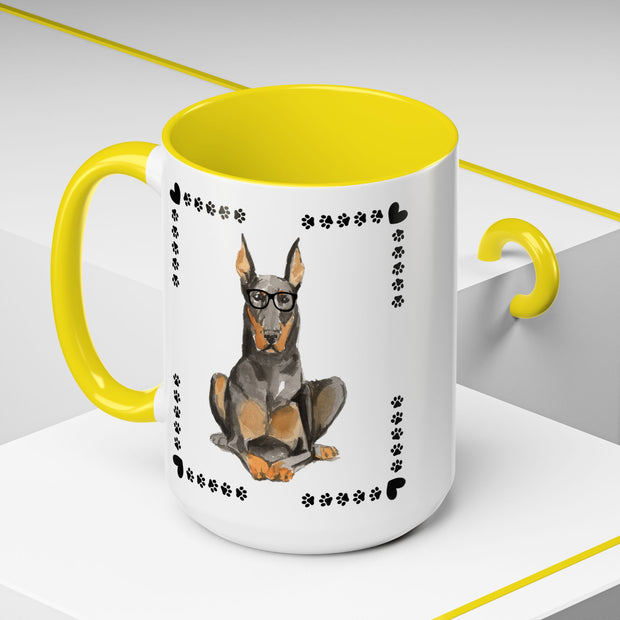 Geeky Good Doberman Accent Coffee Mug