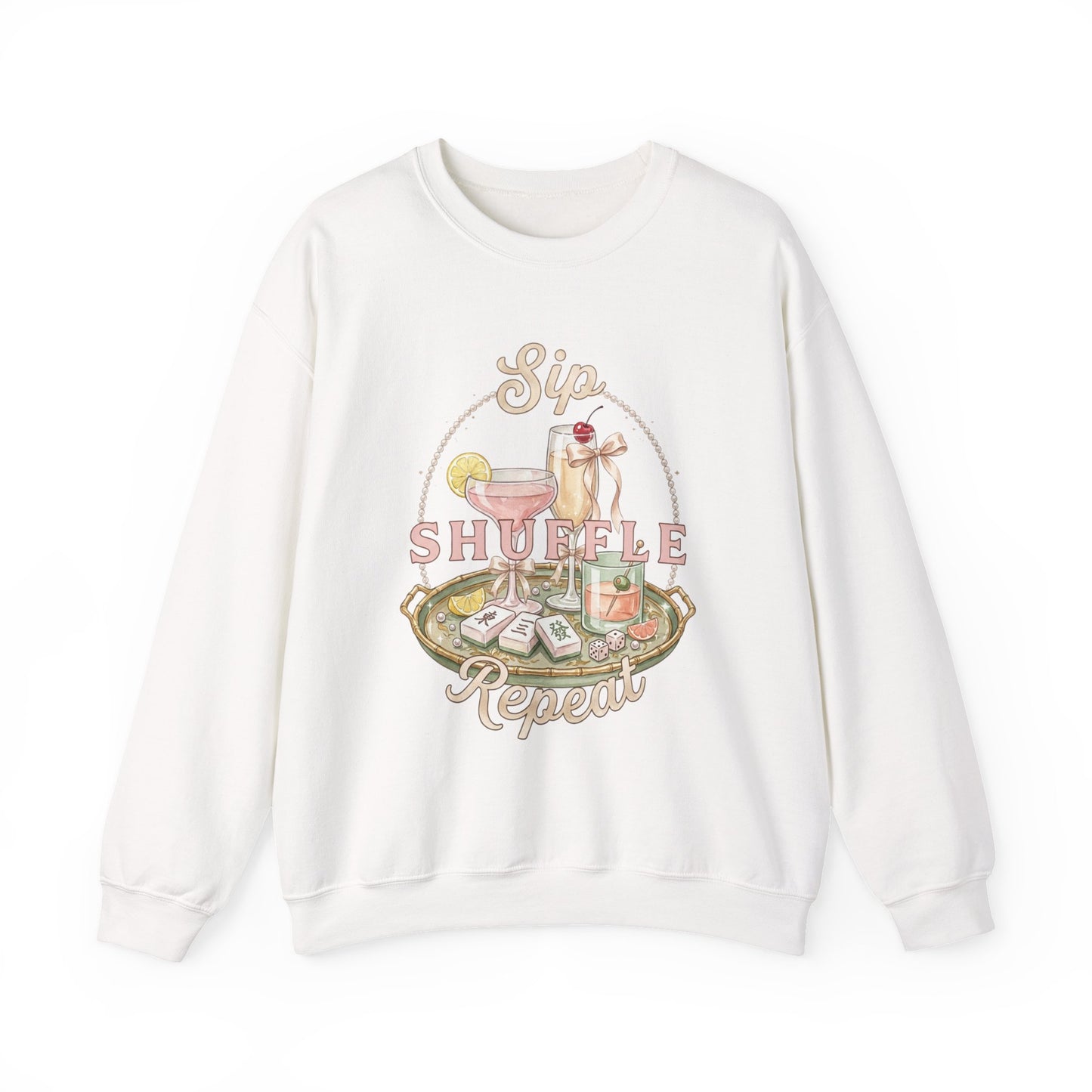 Mahjong Girls Night Crewneck Sweatshirt | Mahjong Tiles, Pastel Cozy Club