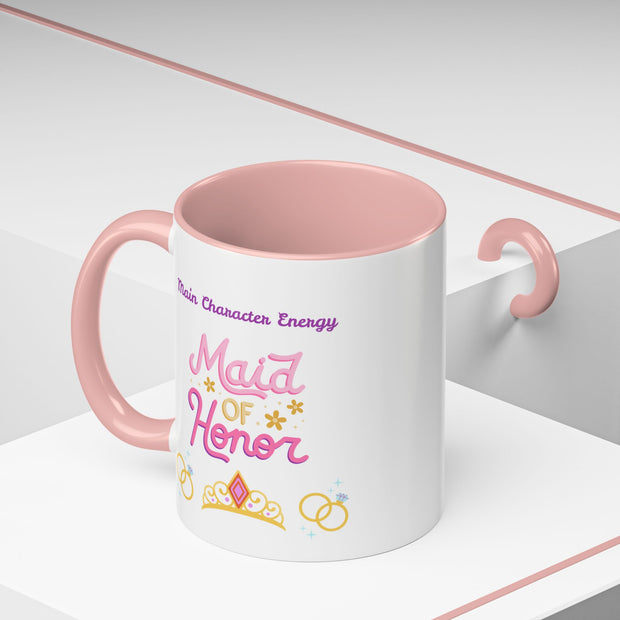 'Main Character Energy: Maid of Honor' Accent Coffee Mug
