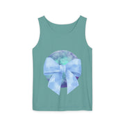 Blue/Green Planet Wrapped In A Bow Unisex Tank Top