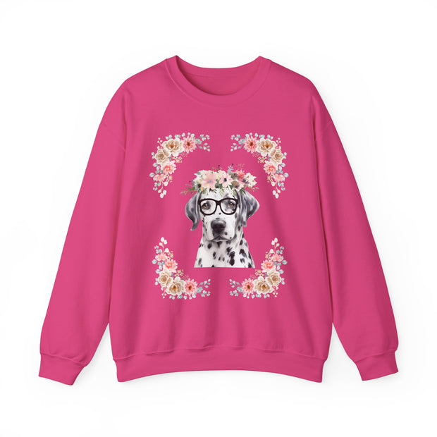 Geeky Goddess Dalmatian Unisex Crewneck Sweatshirt