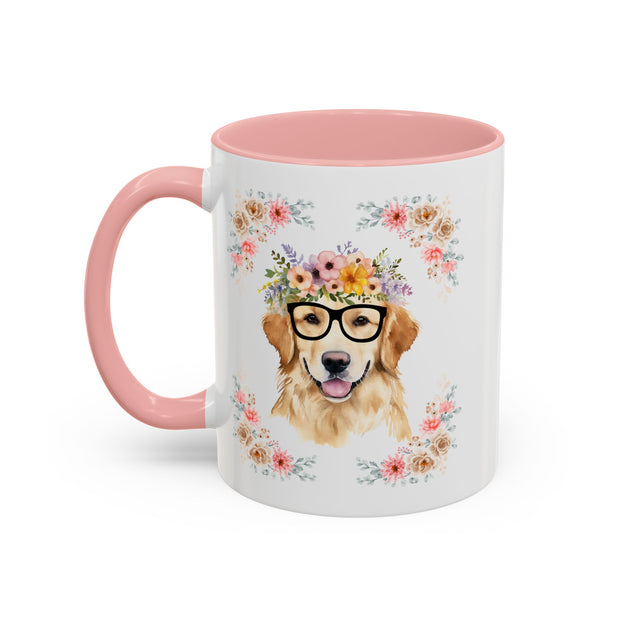 Geeky Goddess Golden Retriever Accent Coffee Mug
