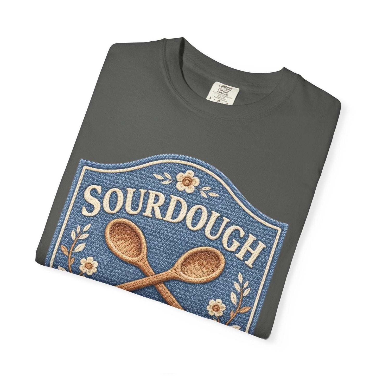Sourdough Social Club T-shirt | Vintage Baking Badge, Bread Loaf & Spoons