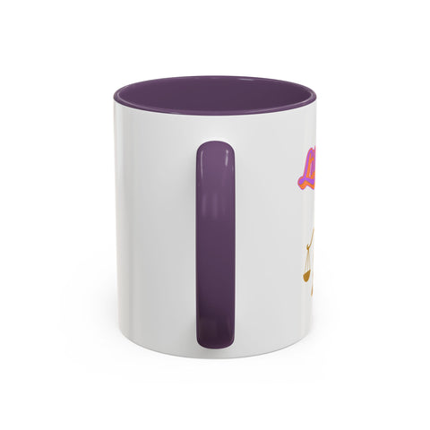 'Libra' Zodiac Accent Coffee Mug