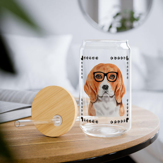 Geeky Good Beagle Sipper Glass