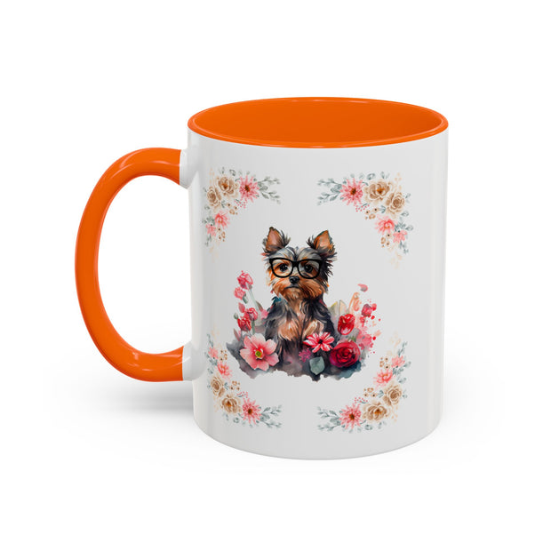 Geeky Goddess Yorkie Accent Coffee Mug