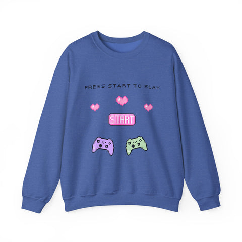 'Press Start to Slay' Unisex Crewneck Sweatshirt