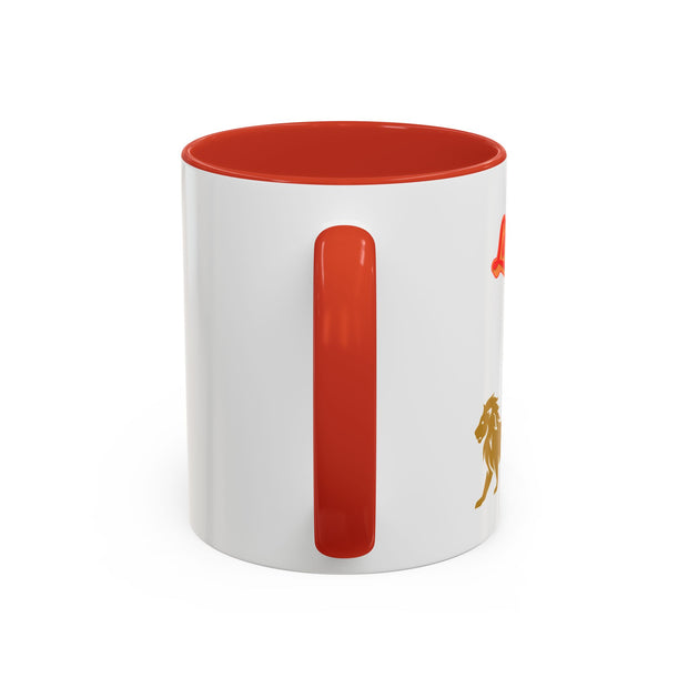 'Leo' Zodiac Accent Coffee Mug