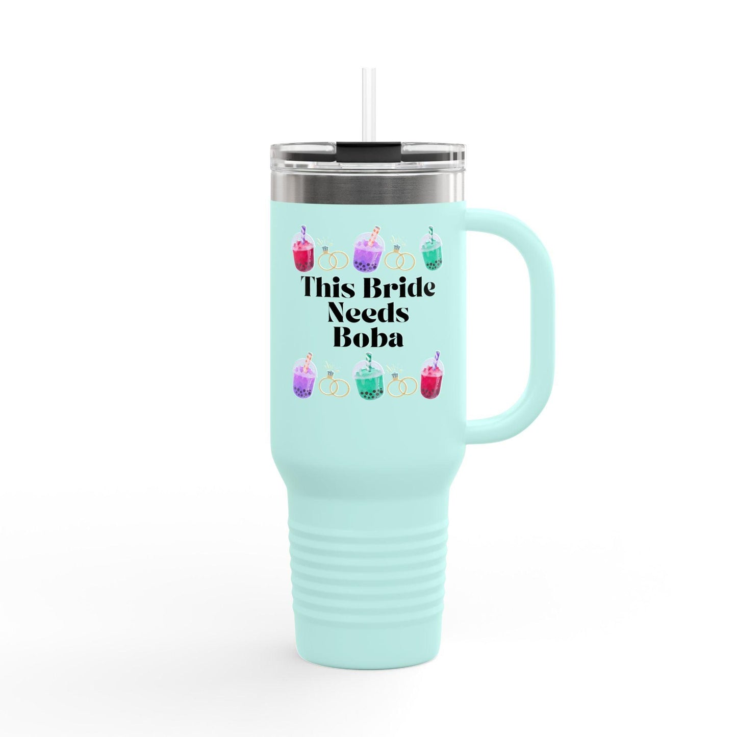'This Bride Needs Boba' Insulated Travel Mug, 40oz