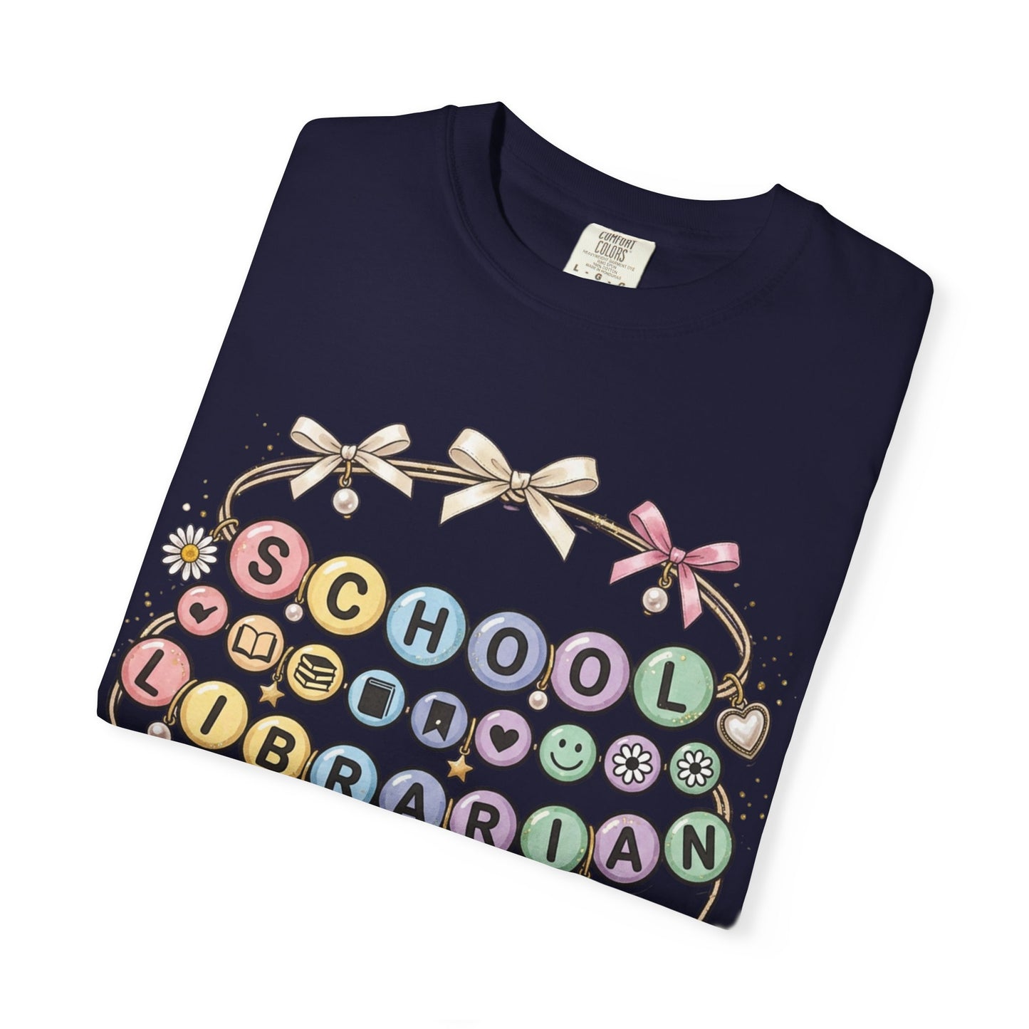 School Librarian Keys Beads T-Shirt, Librarian Graphic Tee, Library Media Specialist Shirt, Book Lover Teacher Gift, Back to School Tee