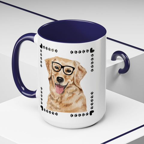 Geeky Good Golden Retriever Accent Coffee Mug