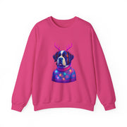 Saint Bernard with Reindeer Antlers sweatshirt | Holiday Dog Sweater Design