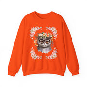 Geek Goddess Gray Cat Unisex Crewneck Sweatshirt