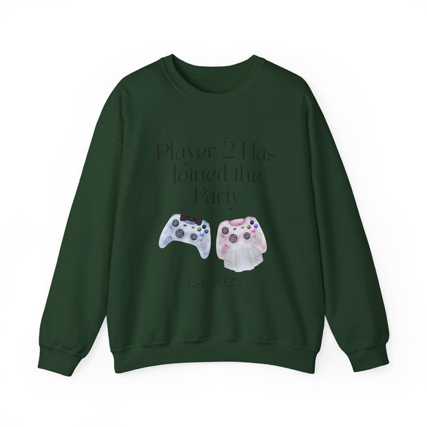'Player 2 Has Joined The Party' 'Est. 2025' Unisex Crewneck Sweatshirt