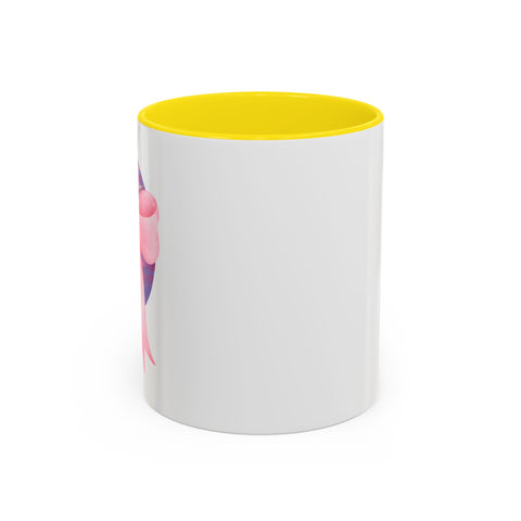 Pink/Purple Planet Wrapped In A Bow Accent Coffee Mug