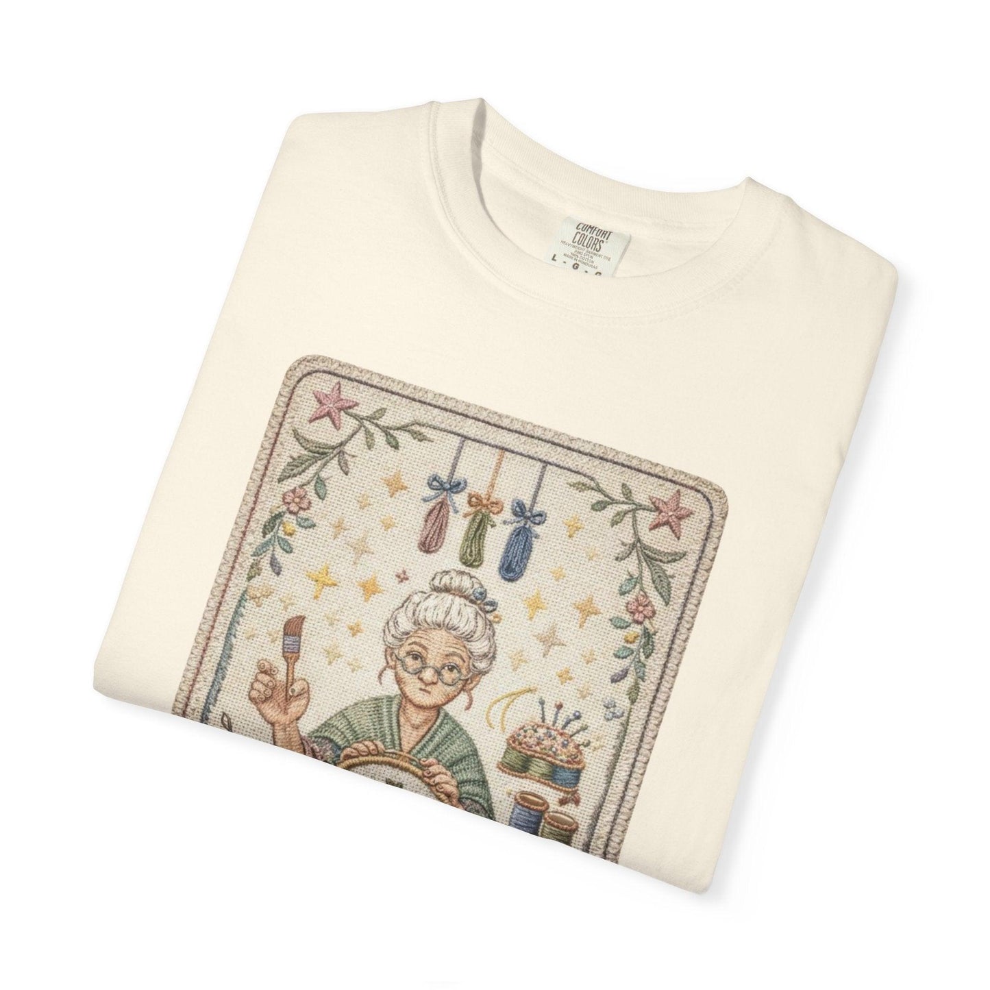 The Crafter Illustration T-Shirt | Vintage Crafting Design, Sewing Embroidery
