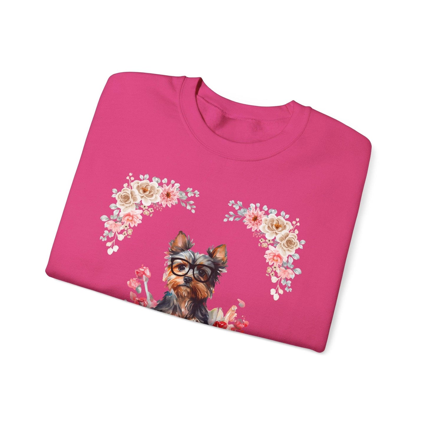 Geeky Goddess Yorkie Unisex Crewneck Sweatshirt