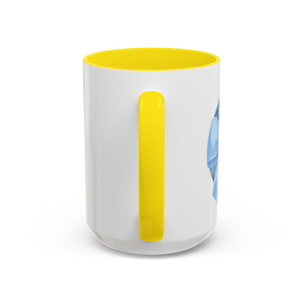 Blue/Green Planet Wrapped In A Bow Accent Coffee Mug