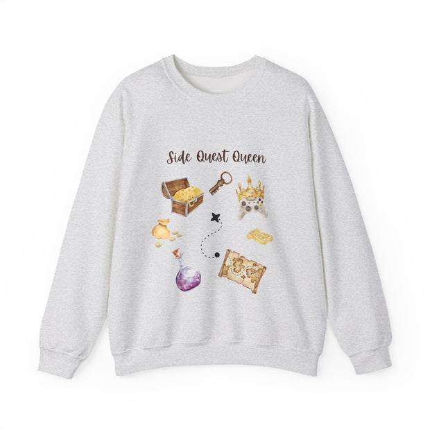 'Side Quest Queen' Unisex Crewneck Sweatshirt