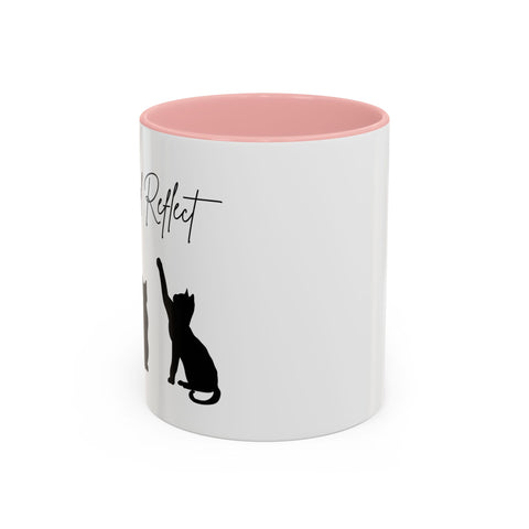 'Paws and Reflect' Cats Accent Coffee Mug