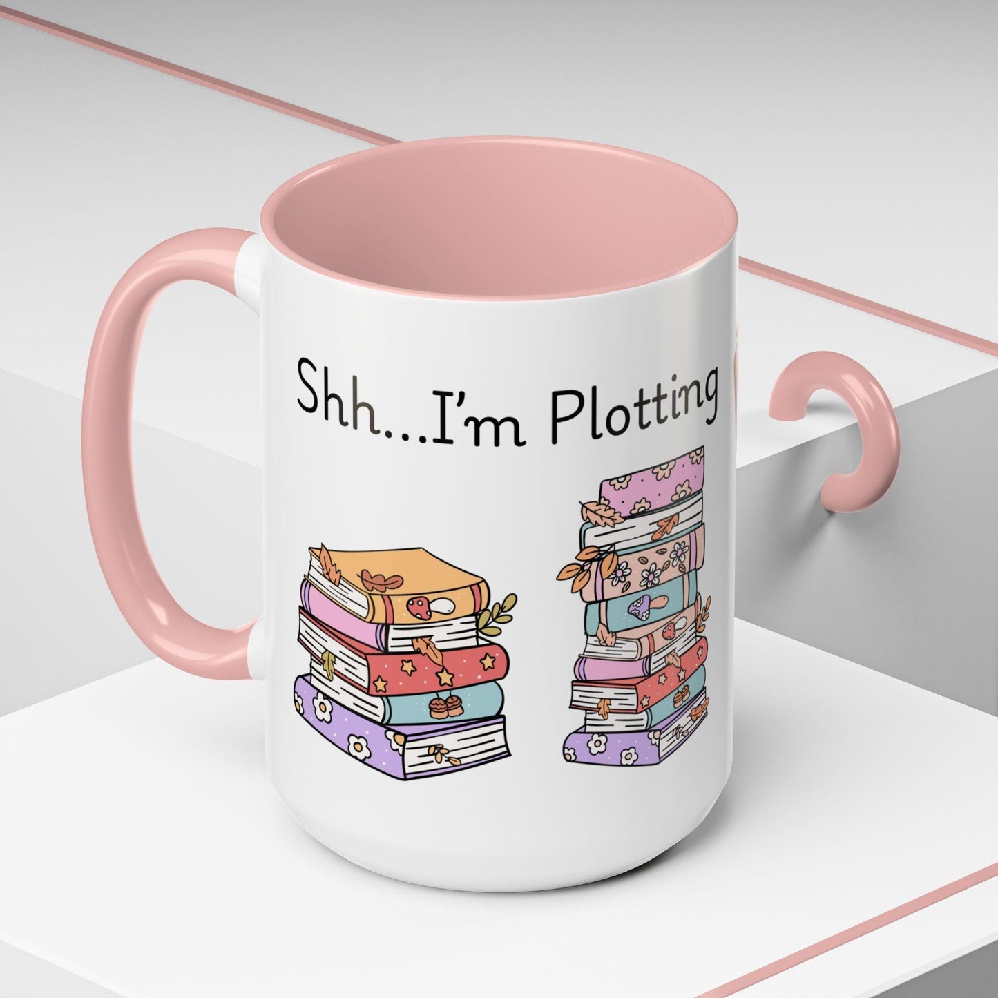 'Shhh...I'm Plotting' Accent Coffee Mug