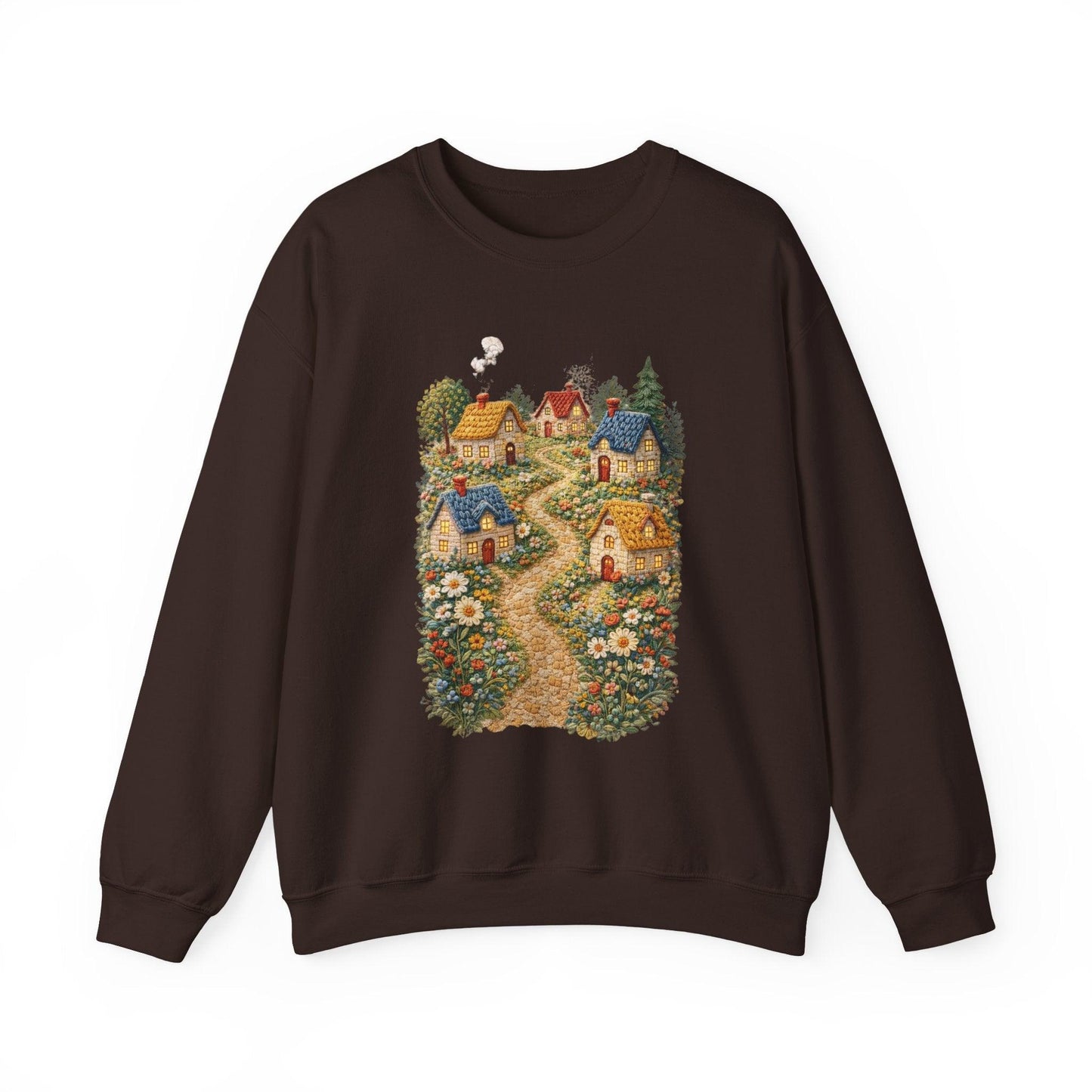 Cozy Cottage Pathway Sweatshirt | Country Village Scenic Crewneck
