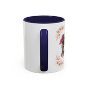 Geeky Goddess Dark Gray Cat Accent Coffee Mug