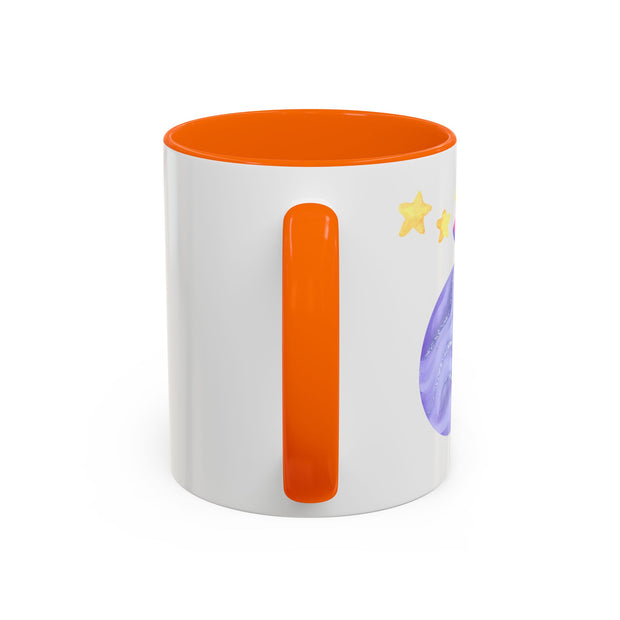 Astronaut Taking Off In Space Accent Coffee Mug