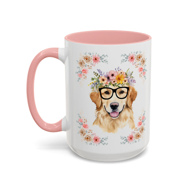 Geeky Goddess Golden Retriever Accent Coffee Mug
