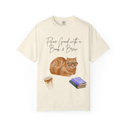 'Feline Good with a Book & Brew' Unisex T-Shirt