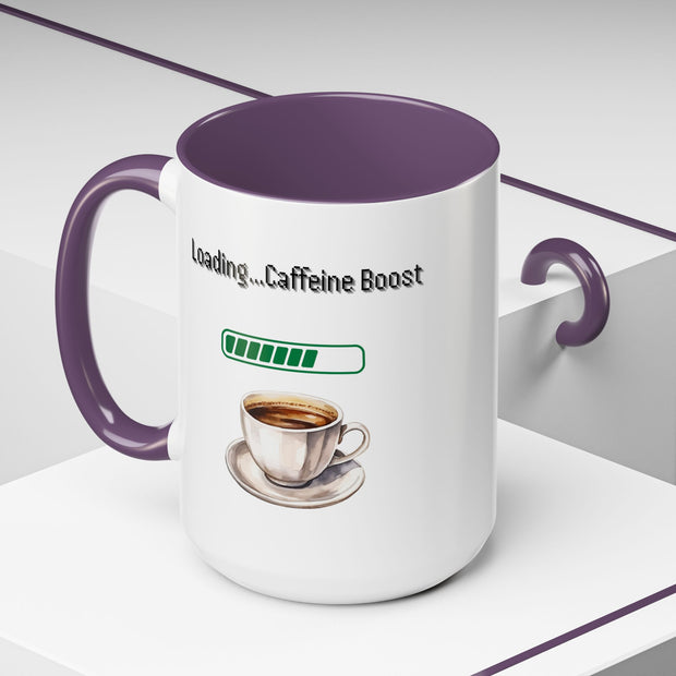 'Loading...Caffeine Boost' Accent Coffee Mug