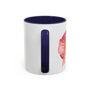 Pink/Yellow Planet Wrapped In A Bow Accent Coffee Mug