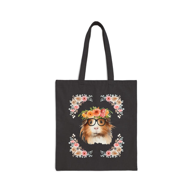 Geeky Goddess Guinea Pig Cotton Canvas Tote Bag