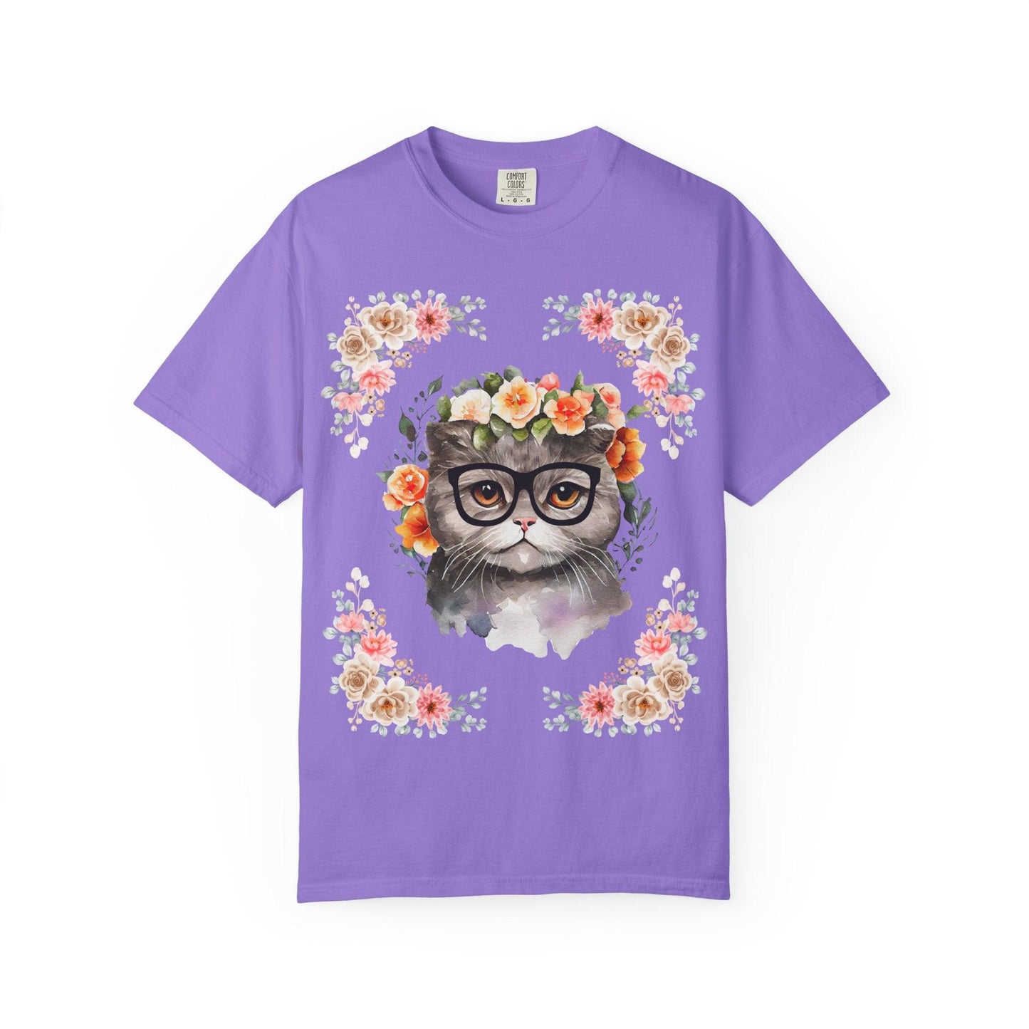 Geeky Goddess Gray Cat Unisex T-Shirt