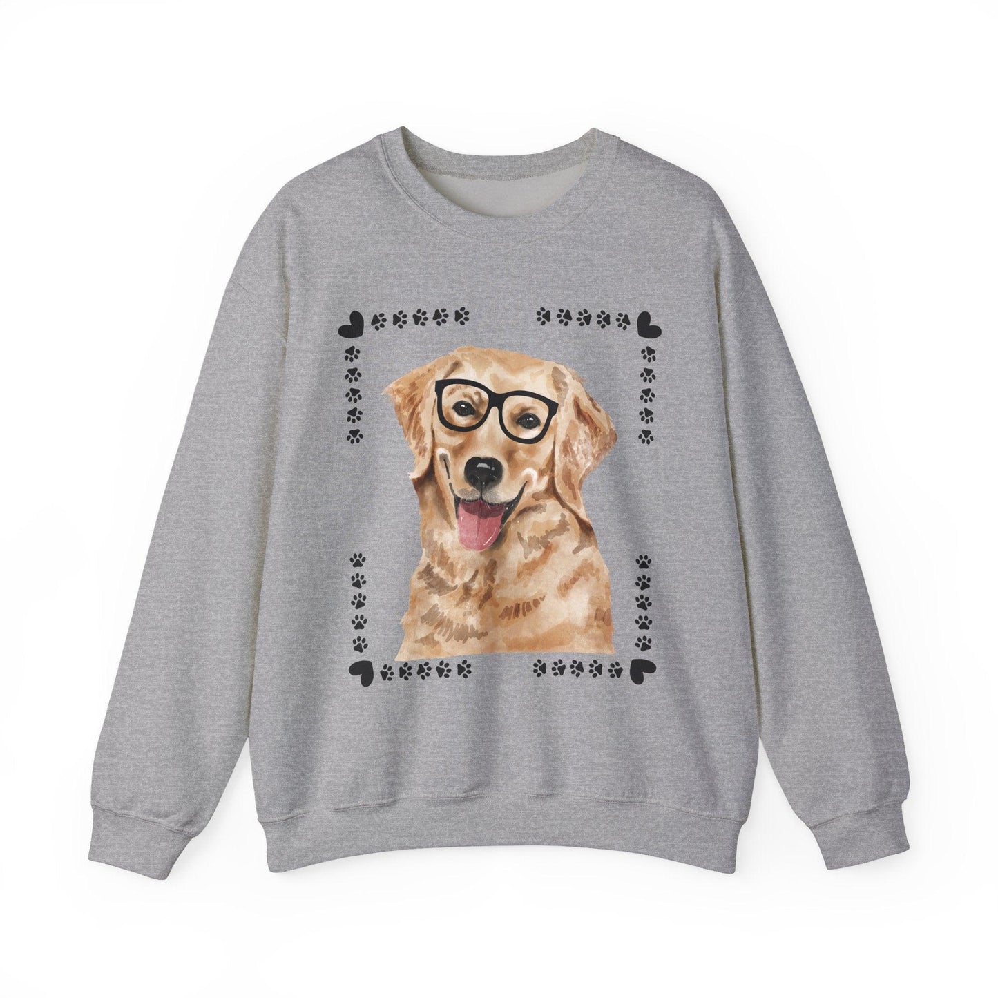Geeky Good Golden Retriever Unisex Crewneck Sweatshirt
