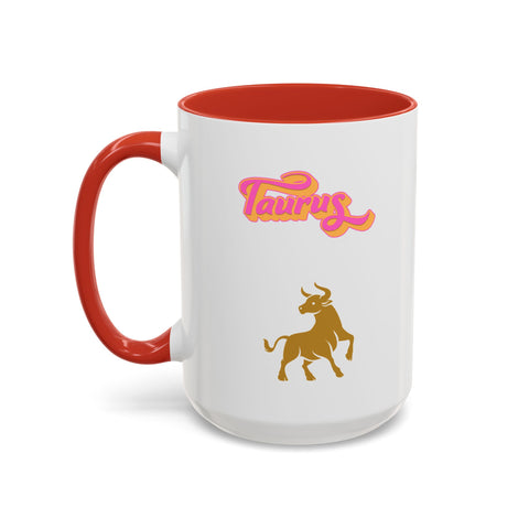 'Taurus' Zodiac Accent Coffee Mug