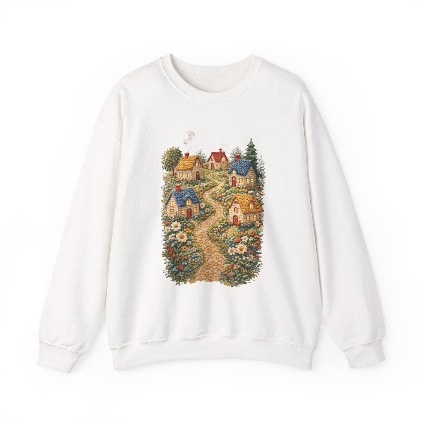 Cozy Cottage Pathway Sweatshirt | Country Village Scenic Crewneck