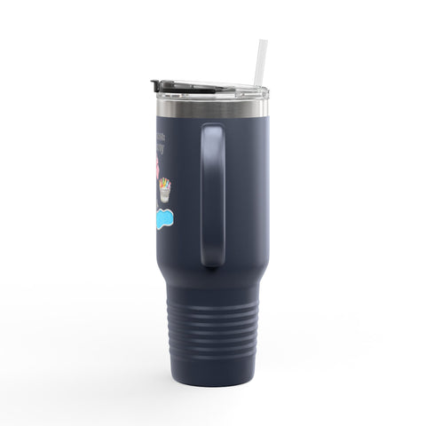 'Side Quest: Pool Party' Insulated Travel Mug, 40oz