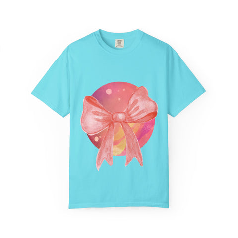 Pink/Yellow Planet Wrapped In Bow Unisex T-Shirt