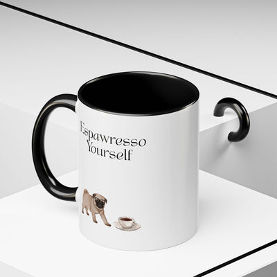 'Espawresso Yourself' Pug Accent Coffee Mug